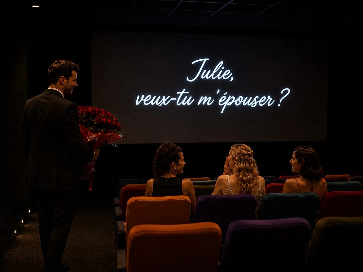 Privatisation d'une salle de cinéma avec un film vous mettant en scène