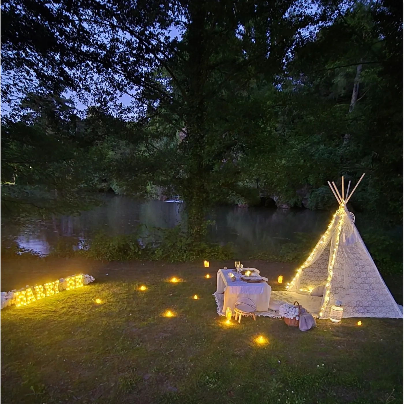 Pique-nique romantique sur l'herbe — photo 3