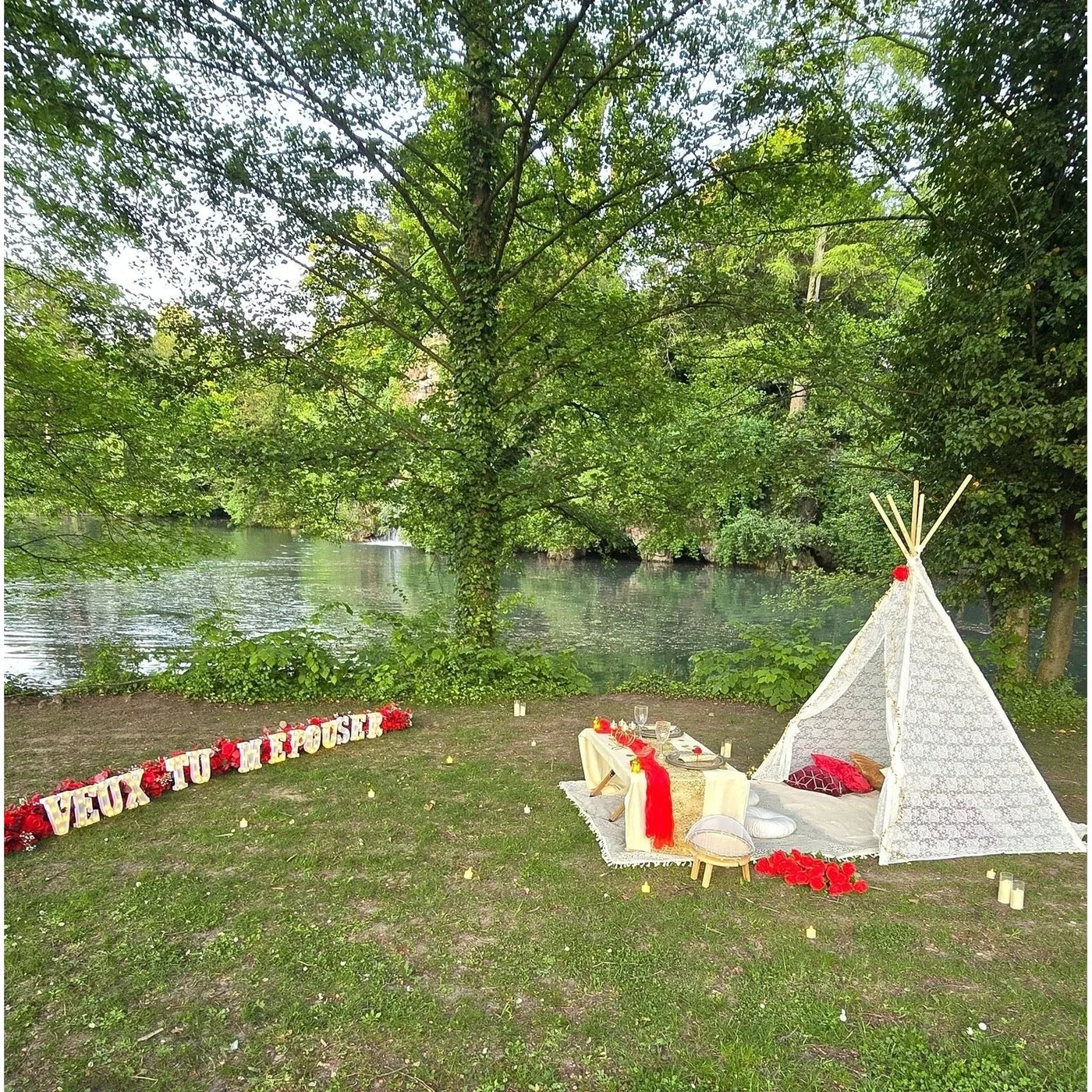 Romantisches Picknick im Grünen